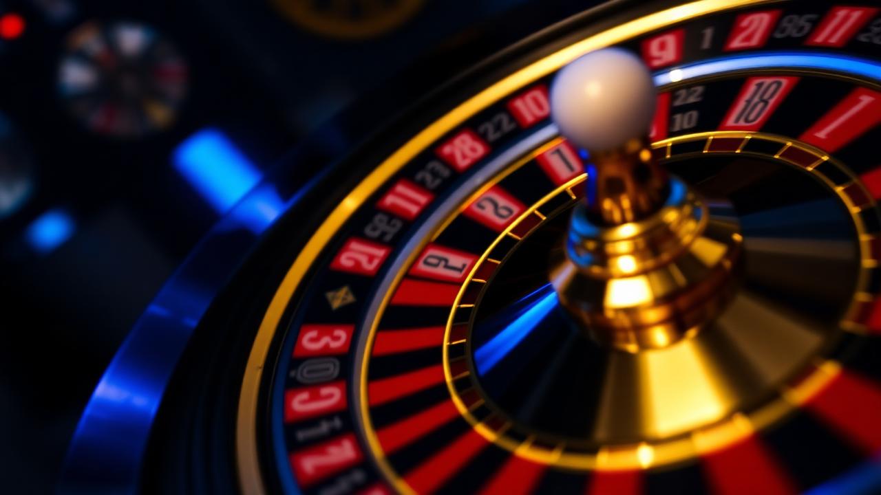 Live roulette wheel spinning