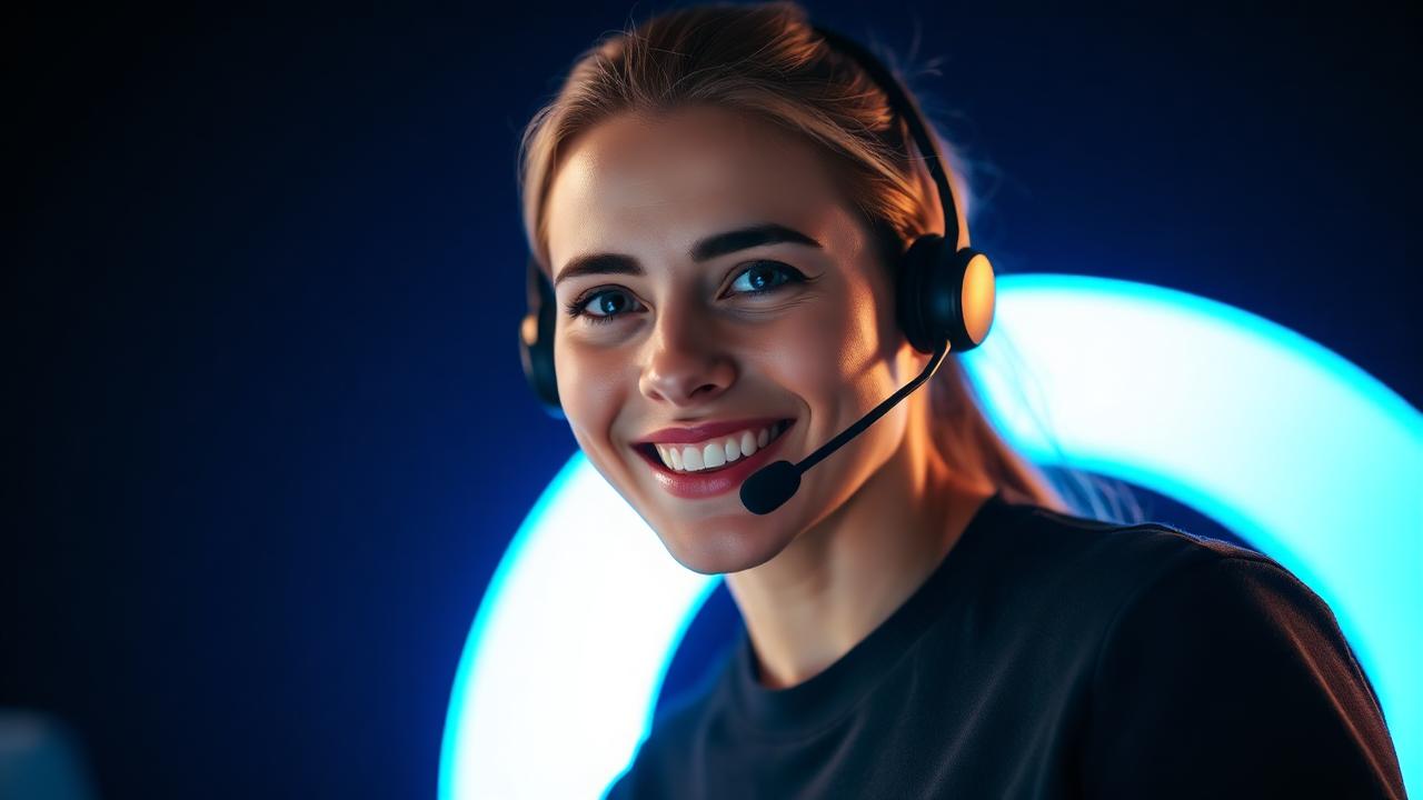Friendly customer support agent